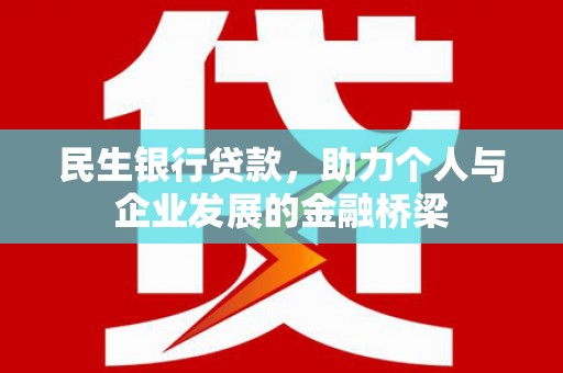 元宝民生银行贷款，助力个人与企业发展的金融桥梁