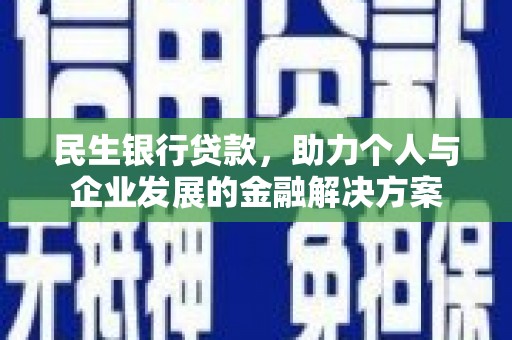 元宝民生银行贷款，助力个人与企业发展的金融解决方案