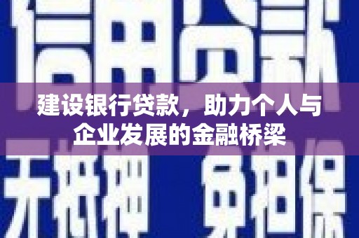 元宝建设银行贷款，助力个人与企业发展的金融桥梁