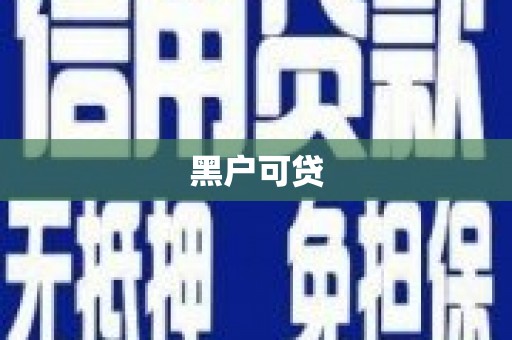元宝黑户可贷